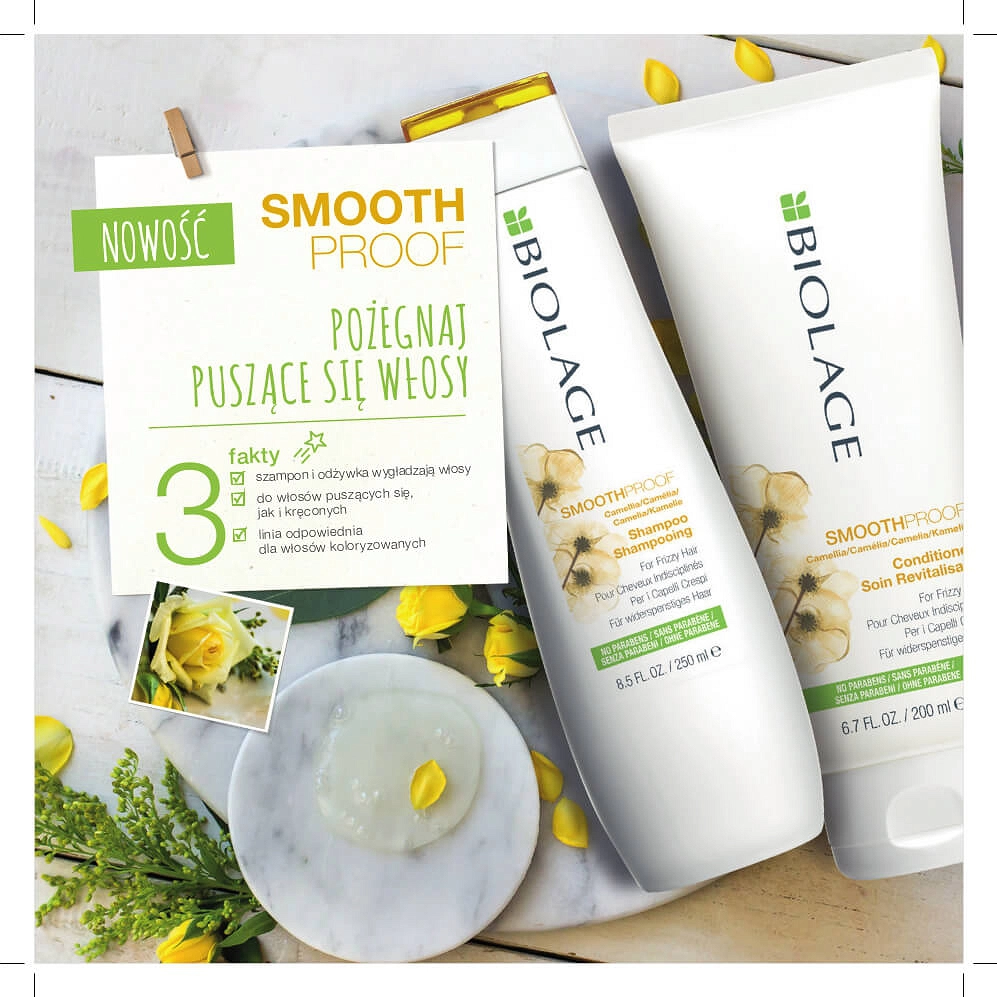 Biolage SmoothProof wygładzający szampon do włosów niesfornych 1000ml - obrazek 2